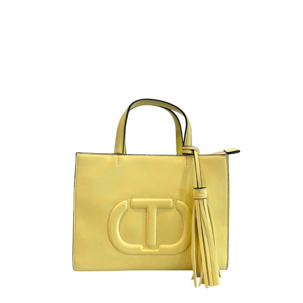 Twinset Bicolor-Schultertasche aus Polyethylen