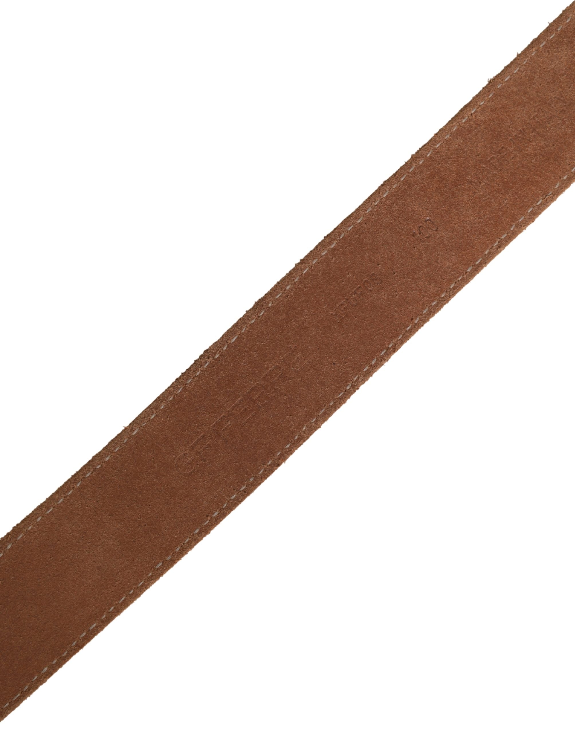 GF Ferre Herren Gürtel Beige Canvas Silber Metallschnalle