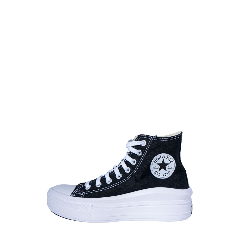 Converse Schwarze Baumwoll-Plateau-Sneakers