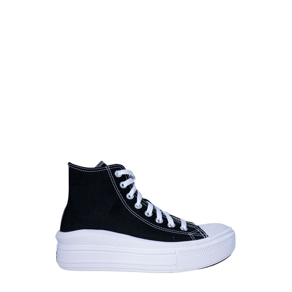 Converse Schwarze Baumwoll-Plateau-Sneakers