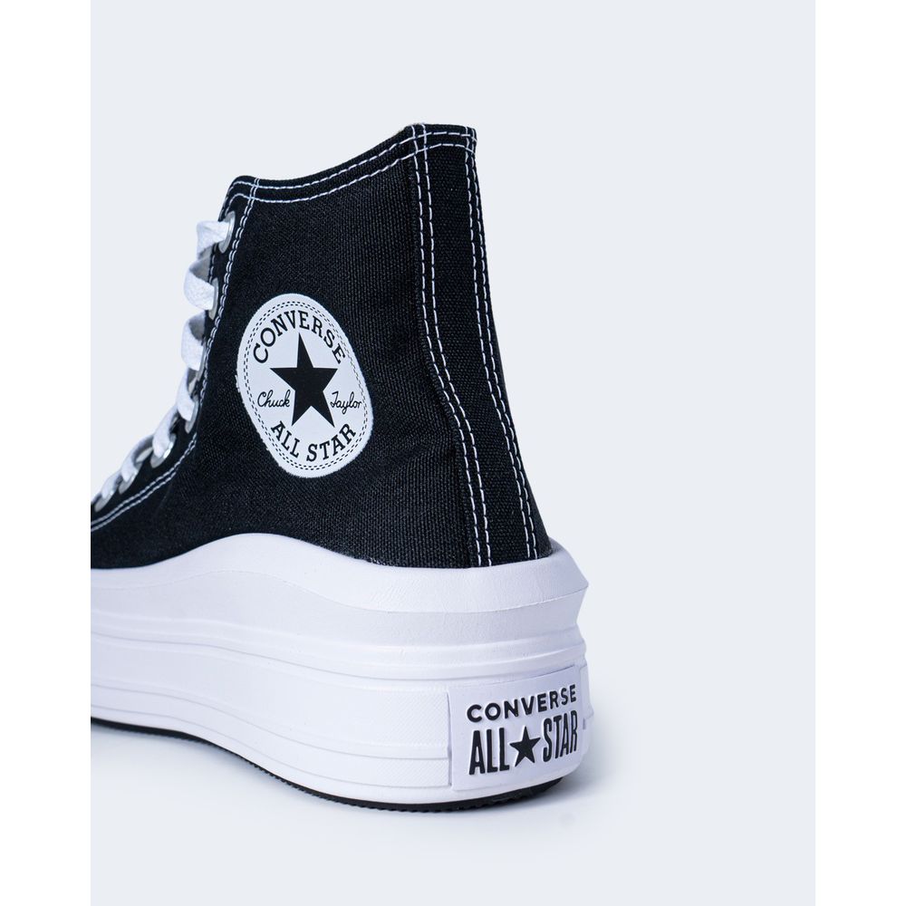 Converse Schwarze Baumwoll-Plateau-Sneakers