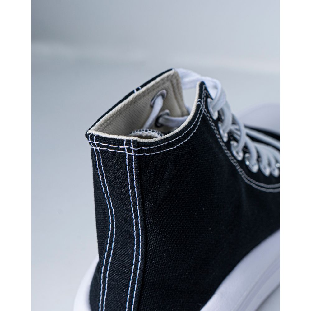 Converse Schwarze Baumwoll-Plateau-Sneakers