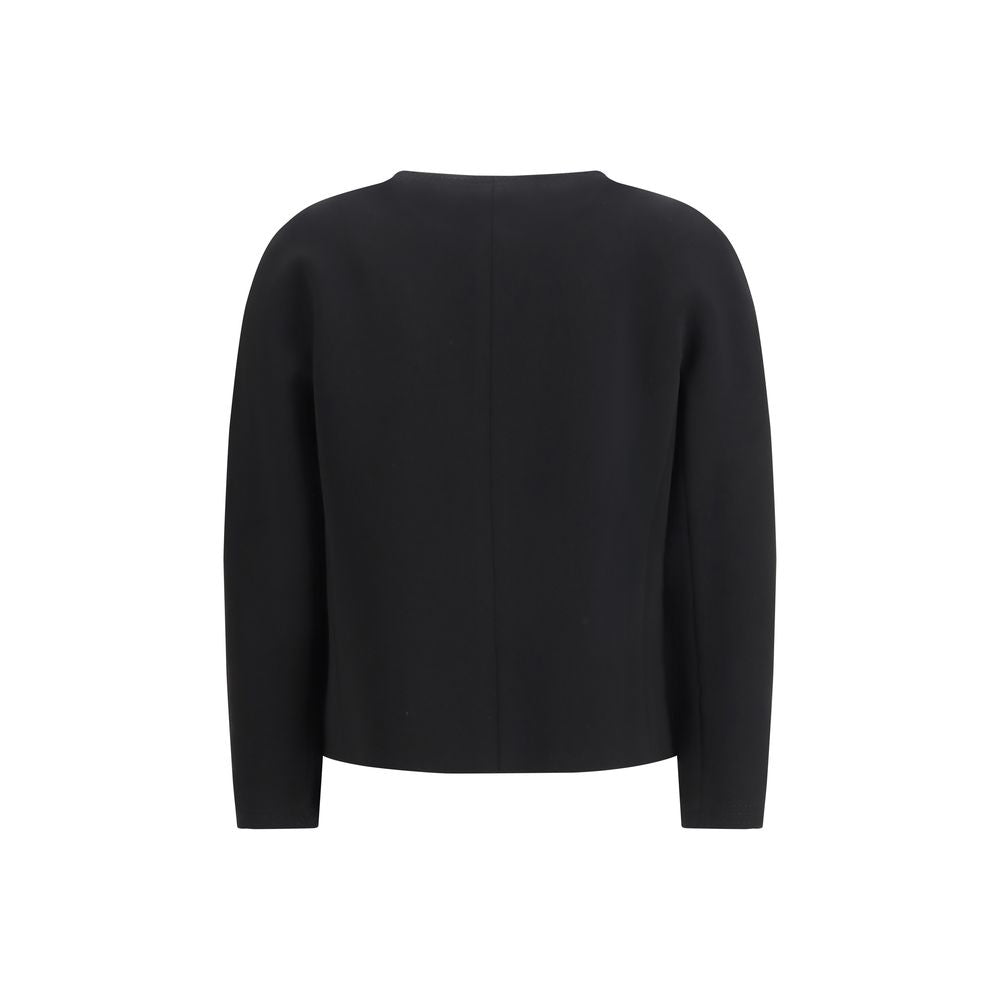 Max Mara Mantel aus schwarzem Triacetat
