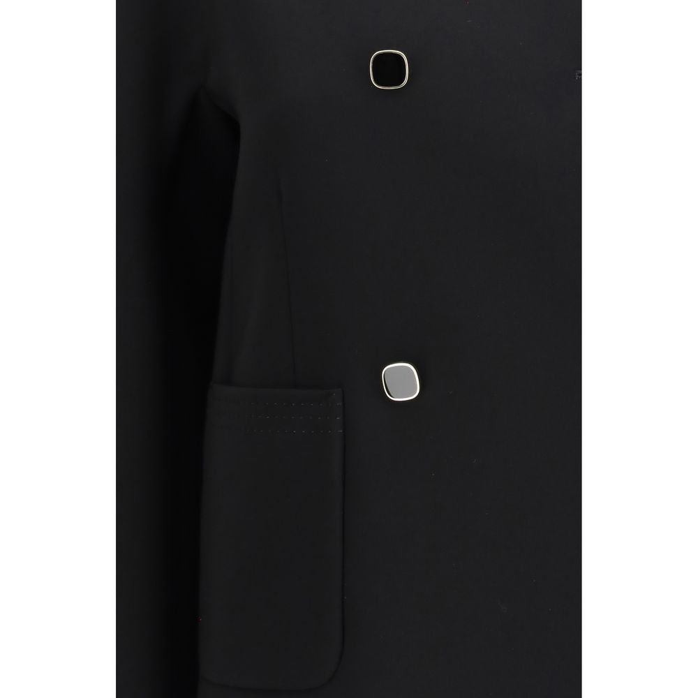 Max Mara Mantel aus schwarzem Triacetat