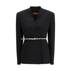 Max Mara Zwarte Triacetaat Jas