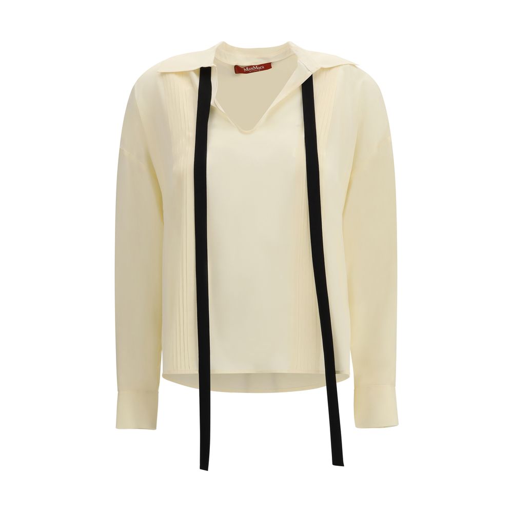 Max Mara Seidenbluse in Beige
