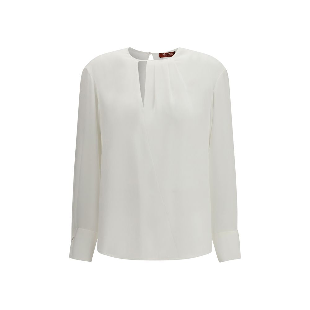 Max Mara Witte Triacetaat Blouse