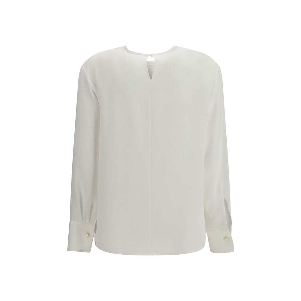 Max Mara Witte Triacetaat Blouse
