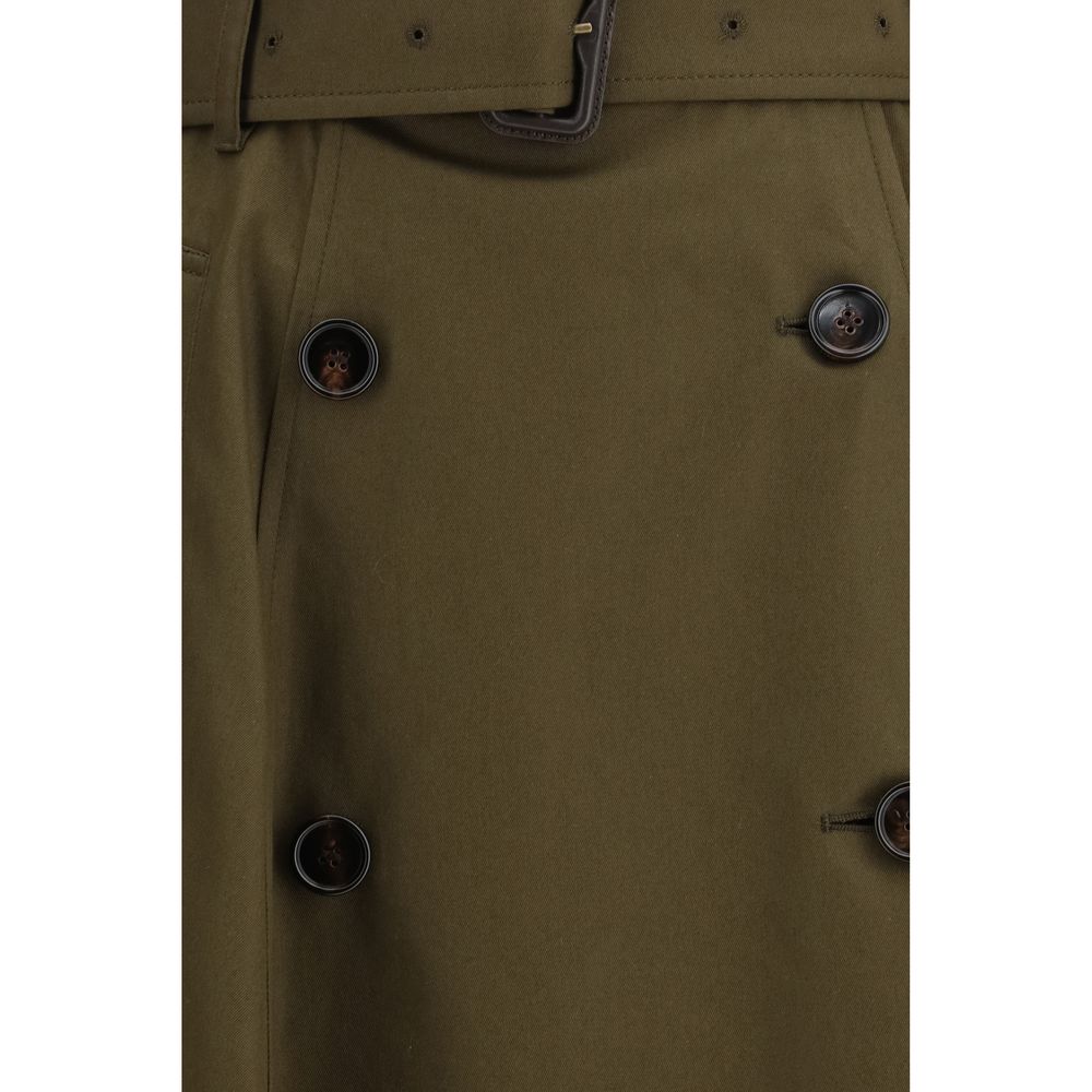 Burberry tweekleurige katoenen midirok