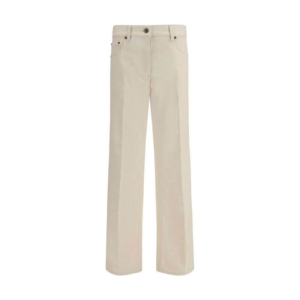 Valentino Beige Flared Jeans aus Baumwolle