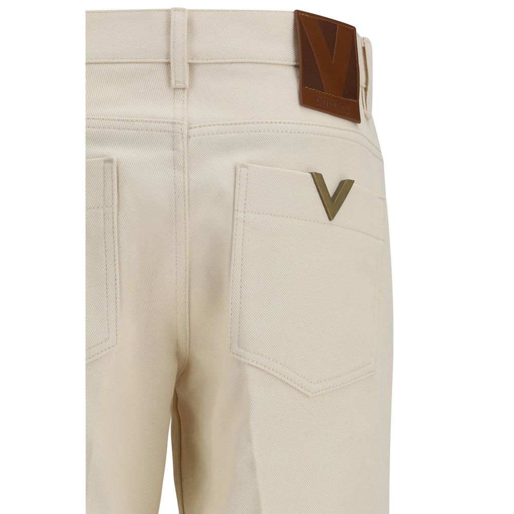 Valentino Beige Flared Jeans aus Baumwolle