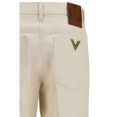 Valentino Beige Flared Jeans aus Baumwolle