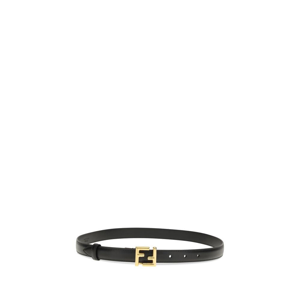 Fendi Zwarte Kalfsleren Bos Taurus Regular Riem