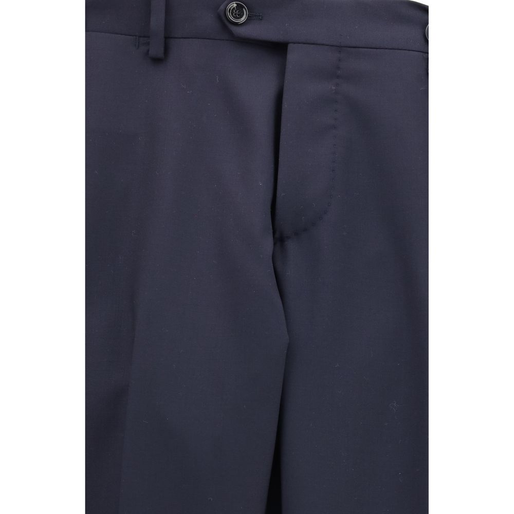 Lardini Zweiteiliger Anzug aus blauer Fleece-Wolle
