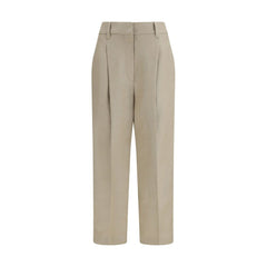Brunello Cucinelli Beige Leinen-Freizeithose