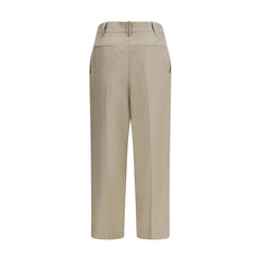 Brunello Cucinelli Beige Leinen-Freizeithose