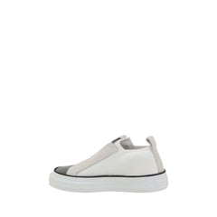 Brunello Cucinelli Weiße Nylon-Low-Top-Sneaker