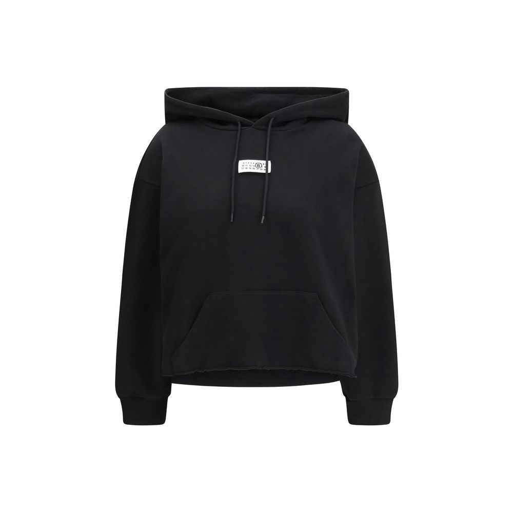 MM6 Schwarzes Baumwoll-Sweatshirt