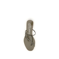 Pedro García Brown Calf Leather Bos Taurus Flat Sandals