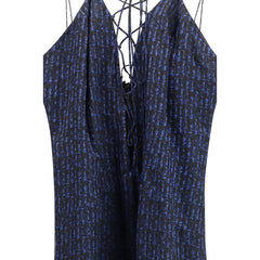 Kristina Ti Blaues Seidenfreizeitkleid