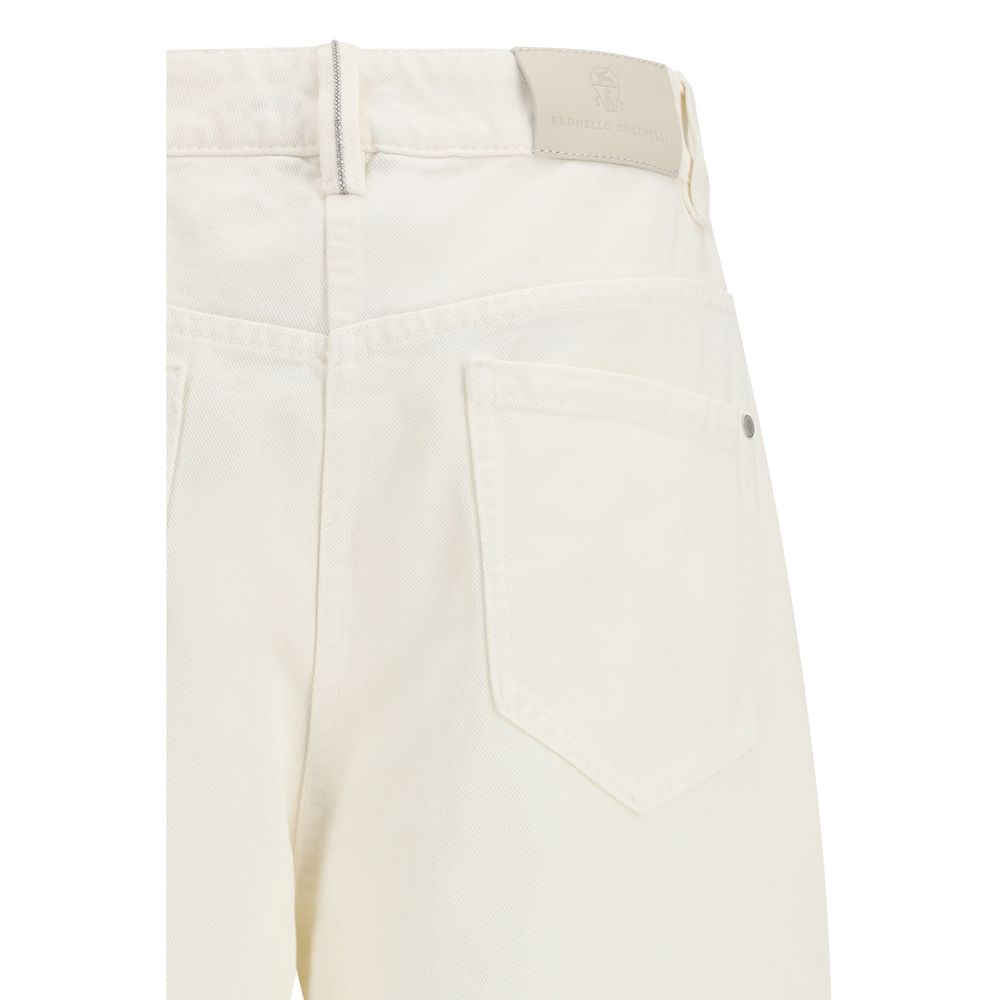 Brunello Cucinelli Beige Baumwollhose