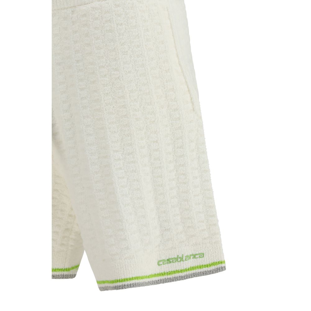 Casablanca witte katoenen Bermuda shorts