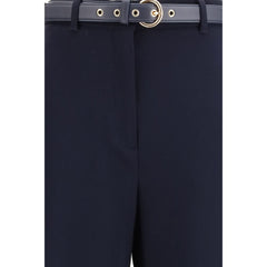 Max Mara Blauwe Broek van Triacetaat