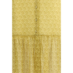 Kristina Ti Bicolor Silk Long Skirt