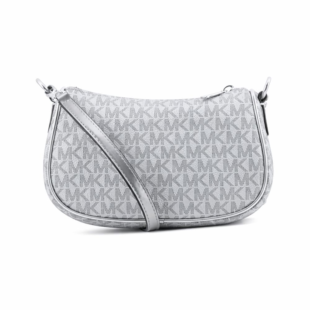 Michael Kors Umhängetasche aus grauem Canvas