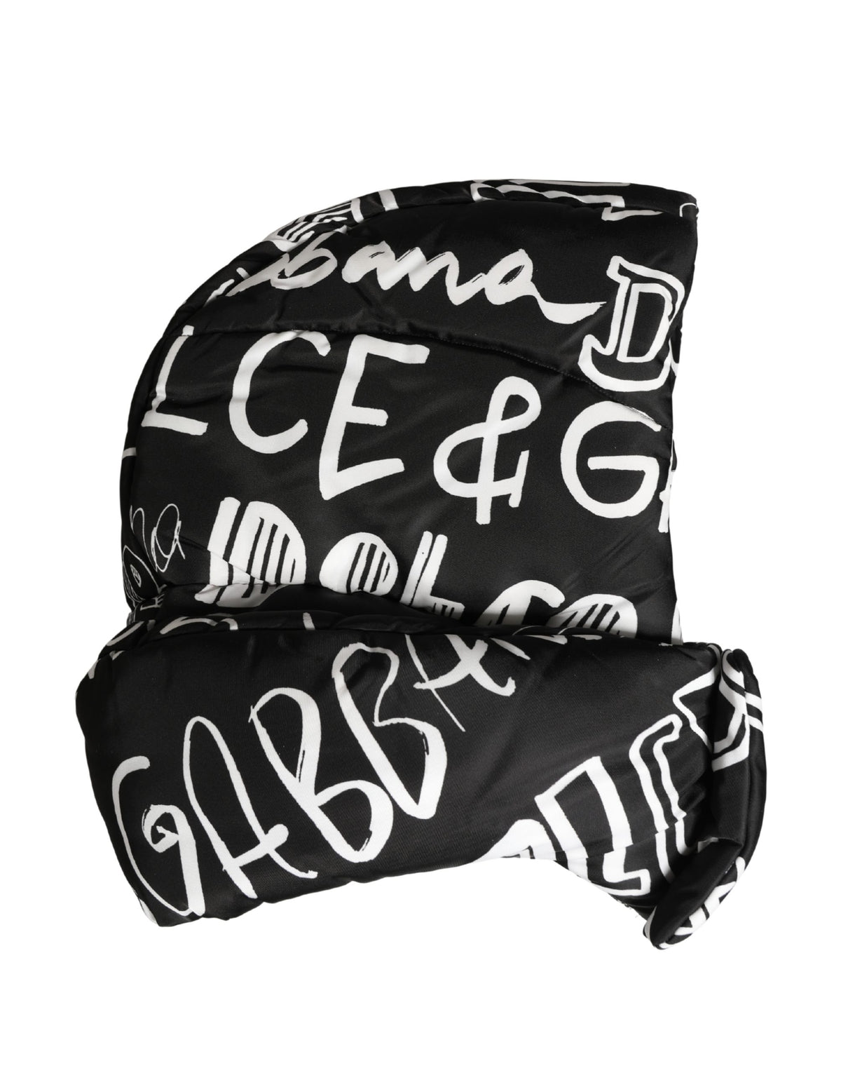 Dolce & Gabbana Schwarze Logo Print Kopftuch Mütze
