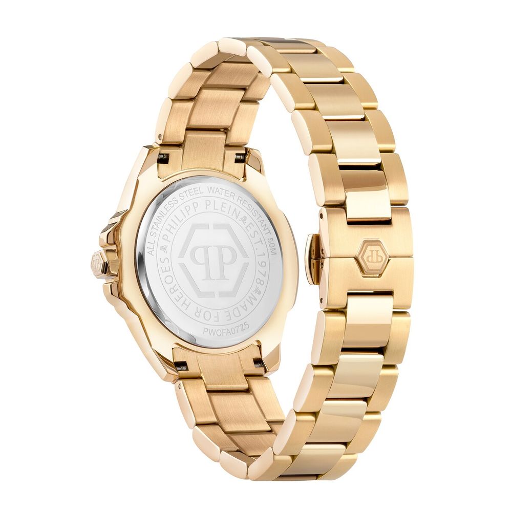 Philipp Plein Goldene Edelstahluhr