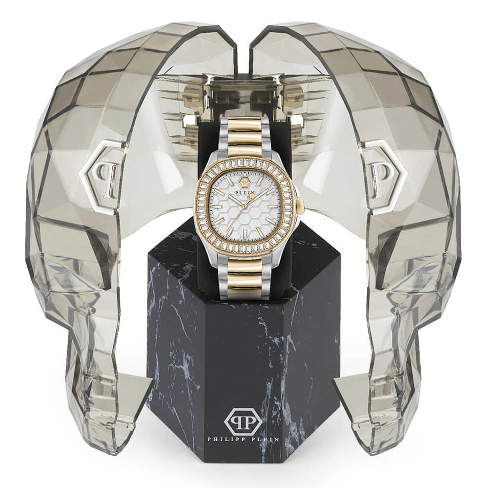 Philipp Plein Goldene Edelstahluhr