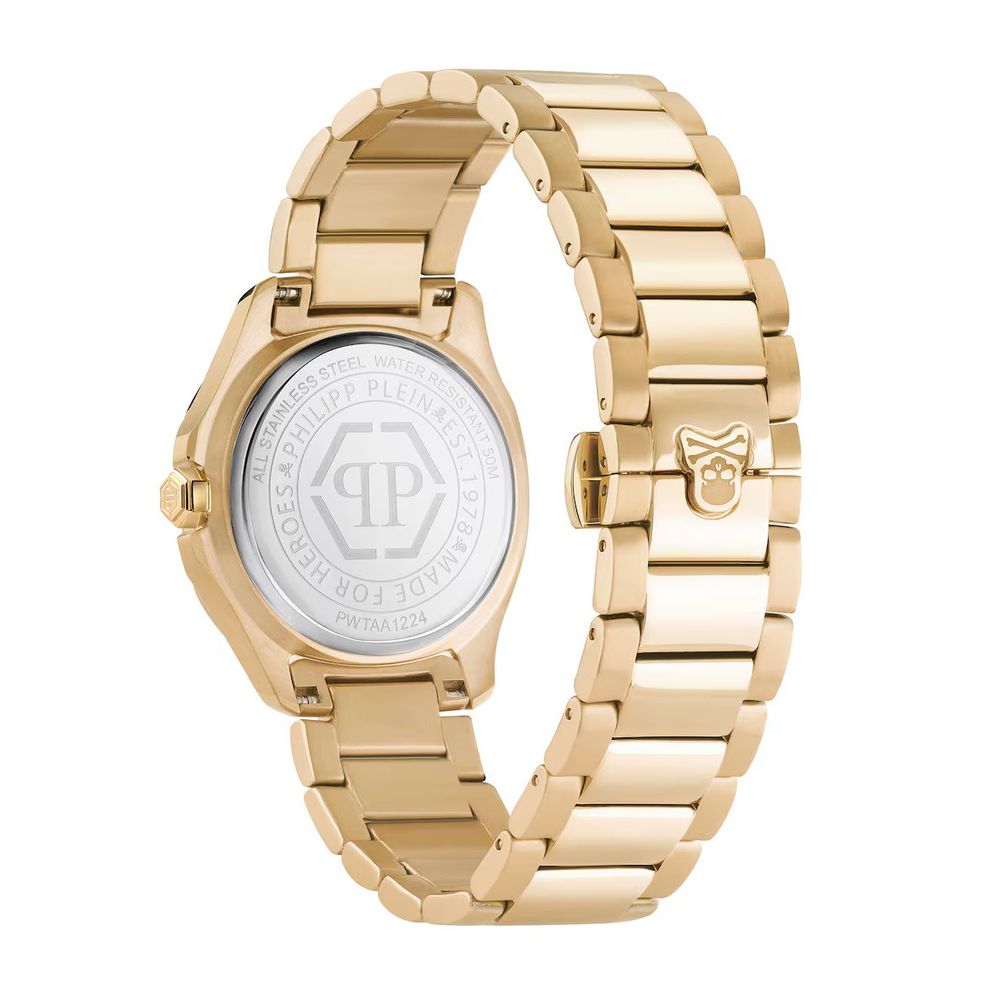 Philipp Plein Goldene Edelstahluhr