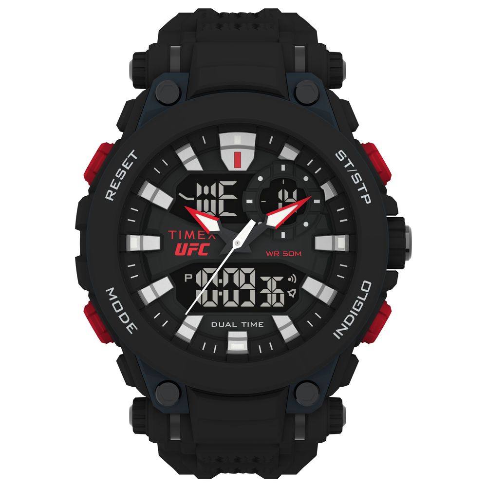 Timex digitale Uhr aus schwarzem Gummi