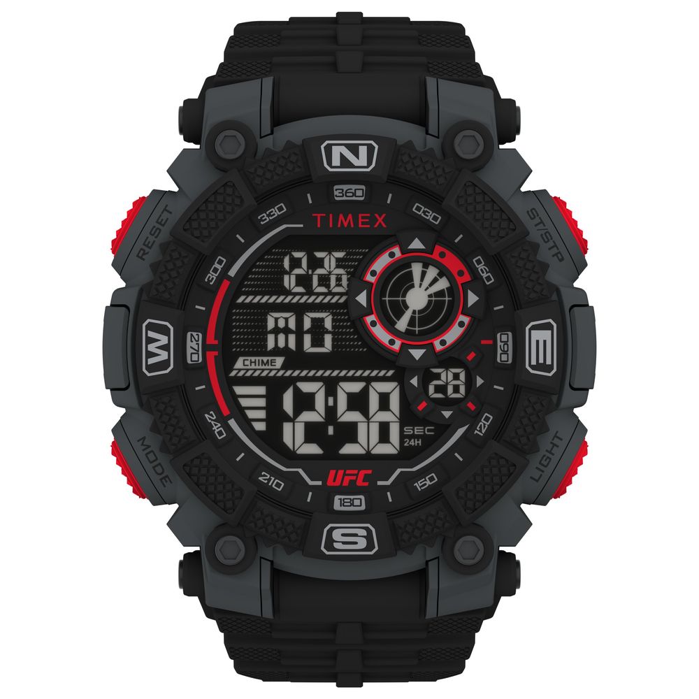 Timex Sportuhr aus schwarzem Kautschuk