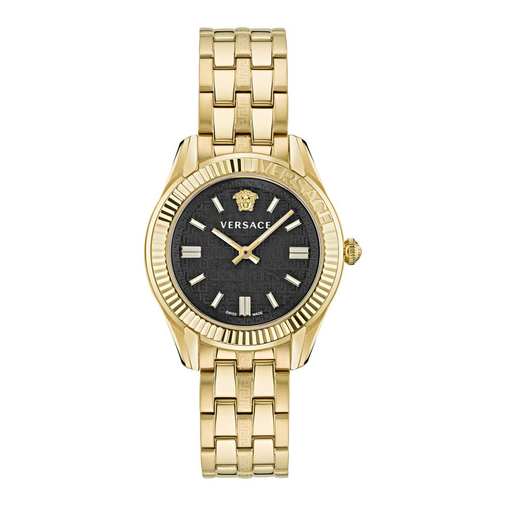 Versace Goldene Edelstahl-Armbanduhr
