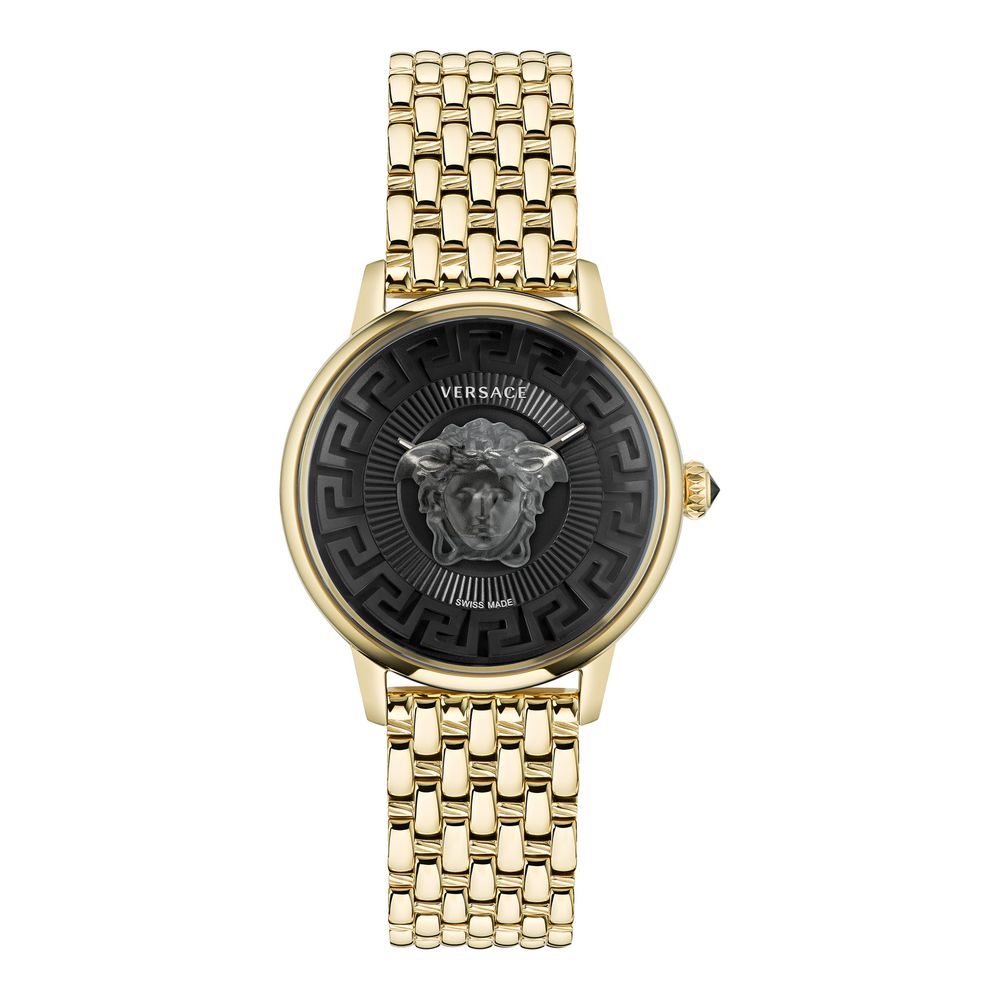 Versace Goldene Edelstahl-Armbanduhr