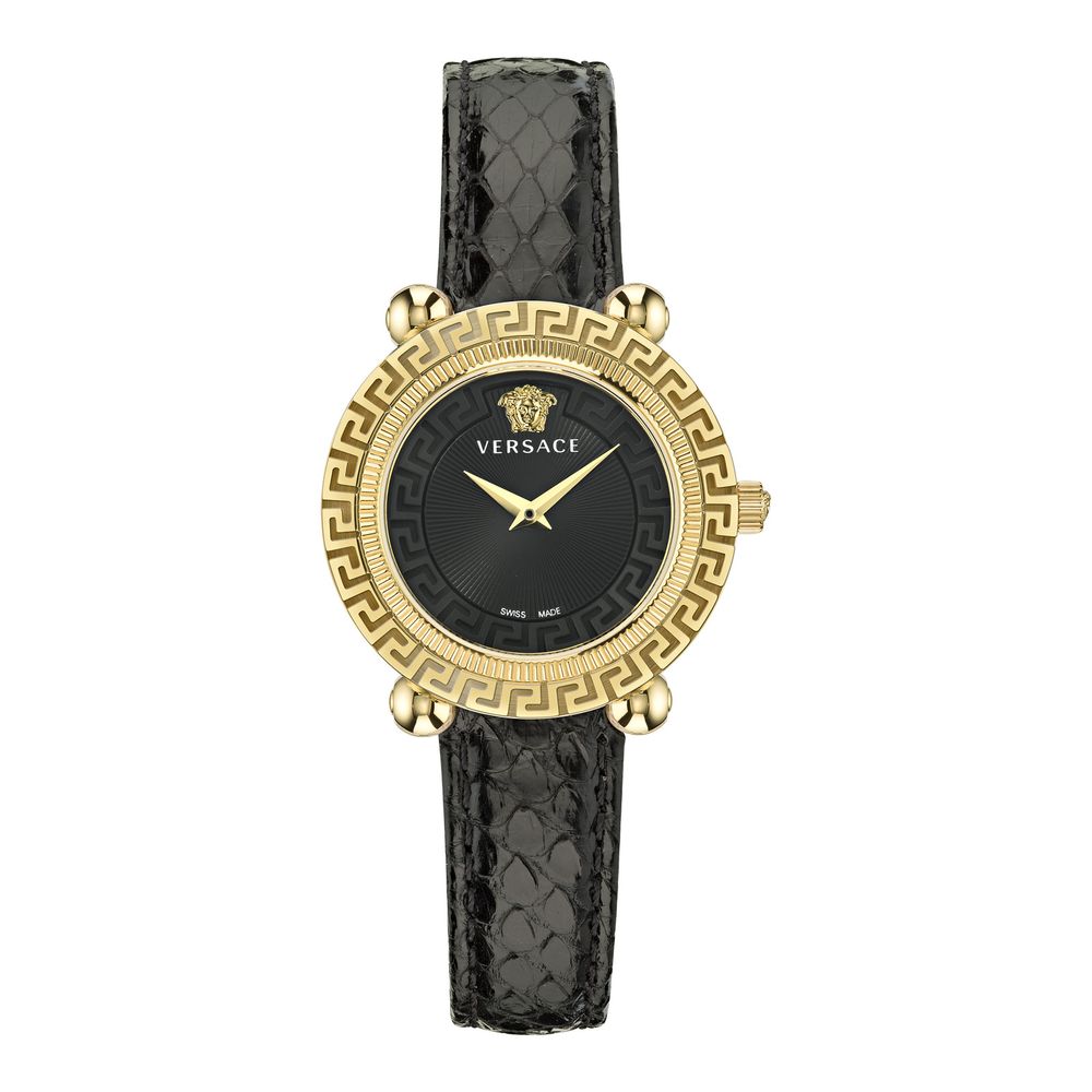 Versace Schwarze Pelzkleiduhr