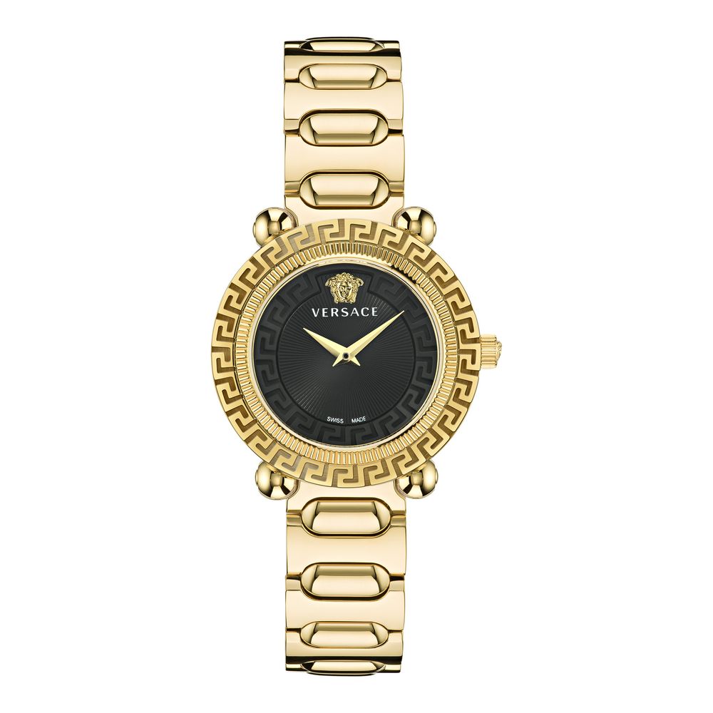 Versace Goldene Edelstahl-Armbanduhr