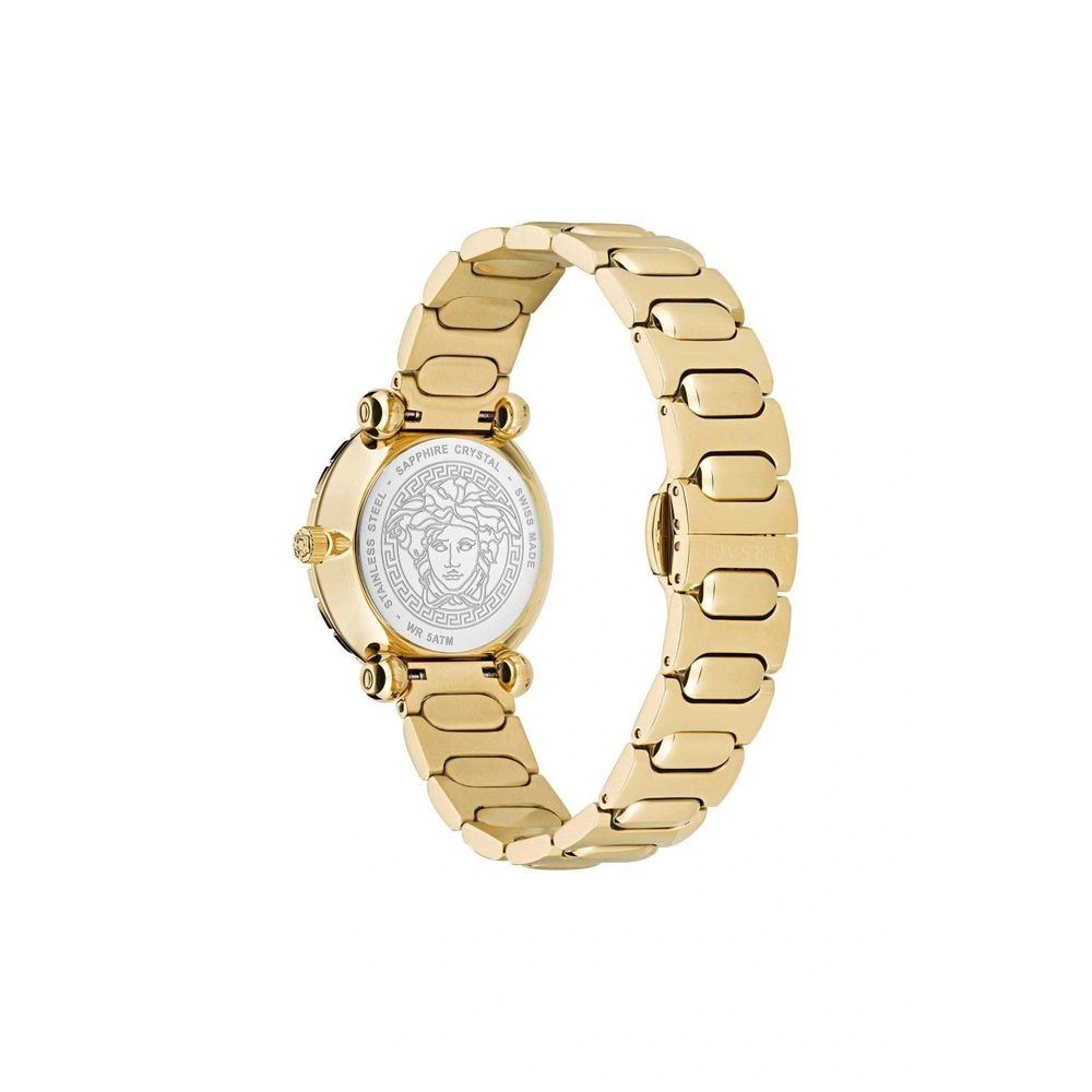 Versace Goldene Edelstahl-Armbanduhr