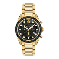 Versace Goldene Edelstahl-Armbanduhr