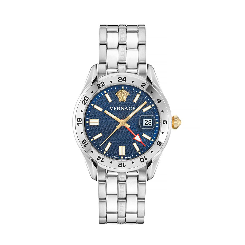 Versace Grau Edelstahl Armbanduhr