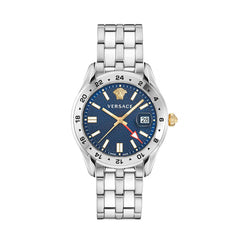 Versace Grau Edelstahl Armbanduhr