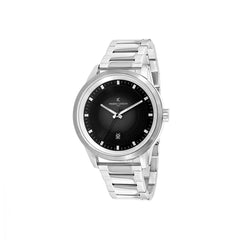 Pierre Cardin Graue Edelstahl-Armbanduhr