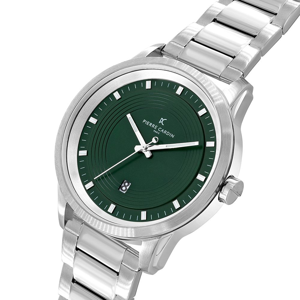 Pierre Cardin Grau Edelstahl Armbanduhr