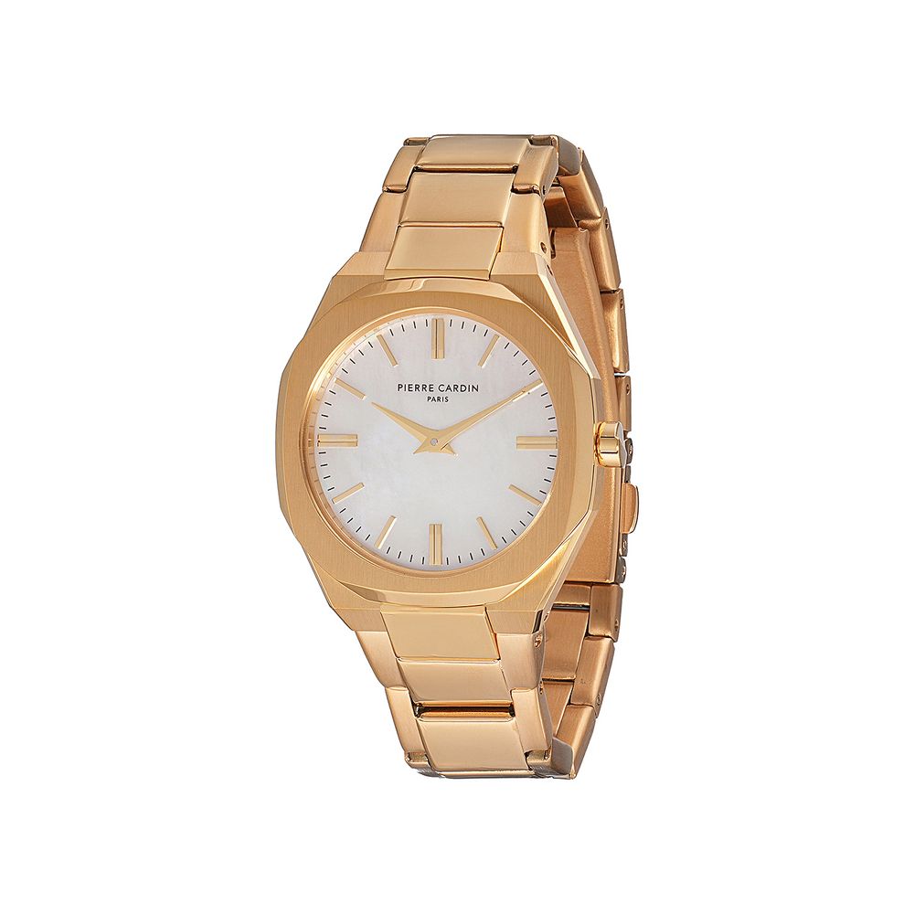 Pierre Cardin goldene Edelstahluhr