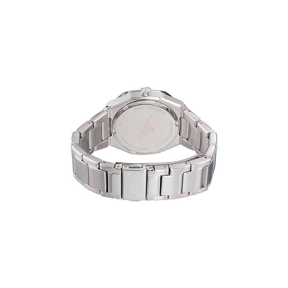 Pierre Cardin Graue Edelstahl-Armbanduhr