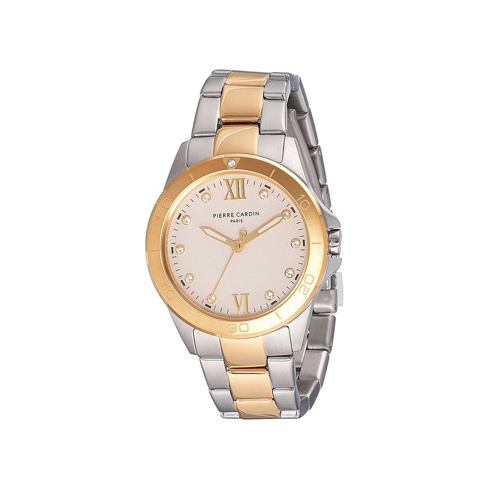 Pierre Cardin Goldene Edelstahl-Armbanduhr