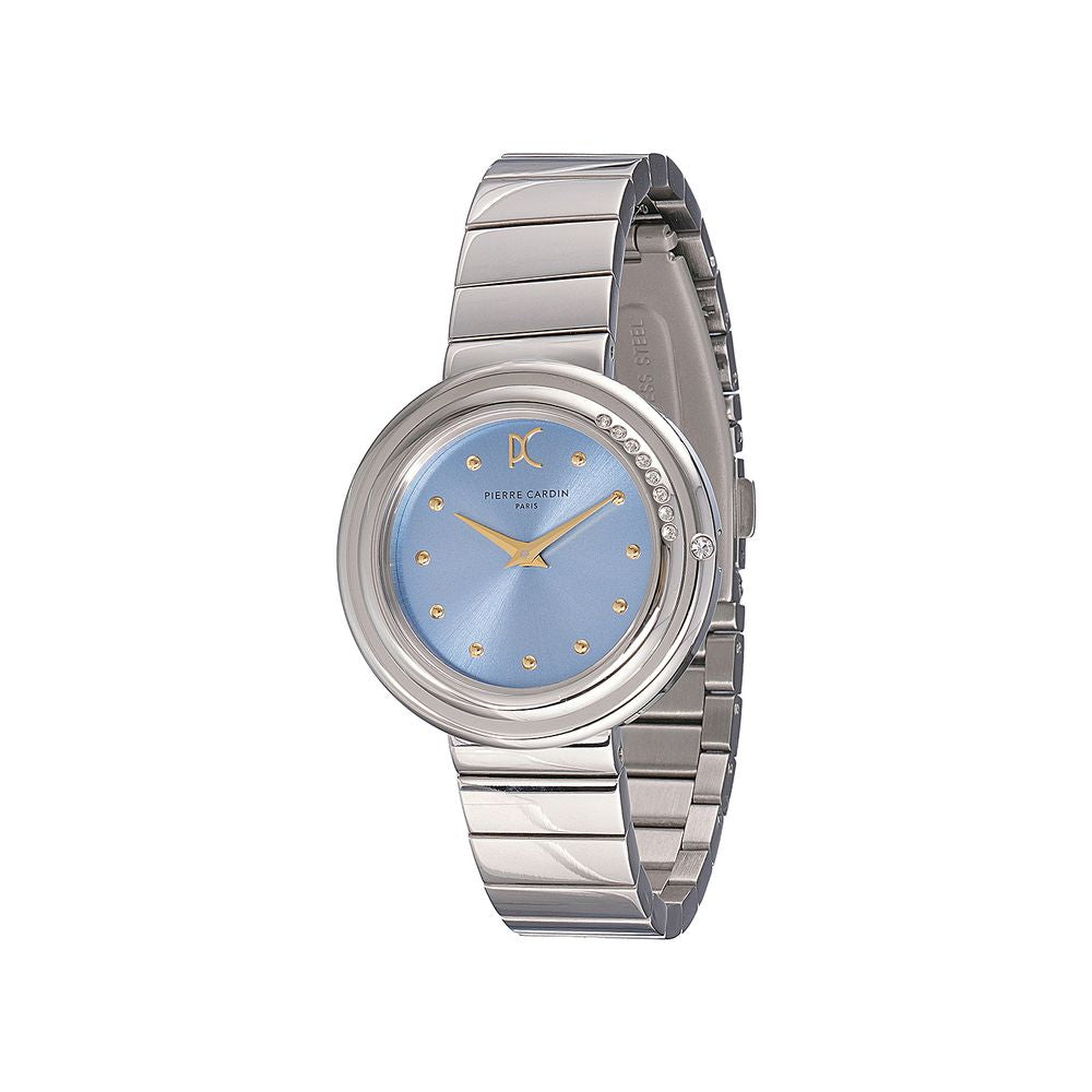 Pierre Cardin graue Edelstahl-Armbanduhr