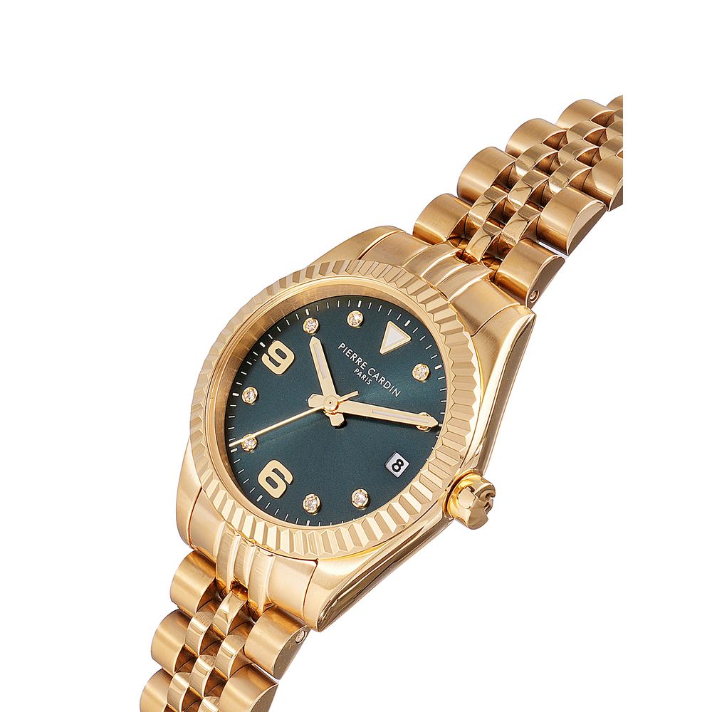 Pierre Cardin goldene Edelstahluhr